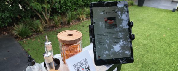 Digitaal cocktailmenu op tablet